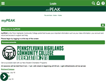 Tablet Screenshot of my.pennhighlands.edu